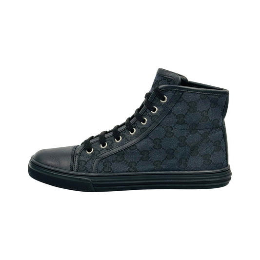Gucci Men's Black GG Canvas Sneakers (Size 39/39.5)