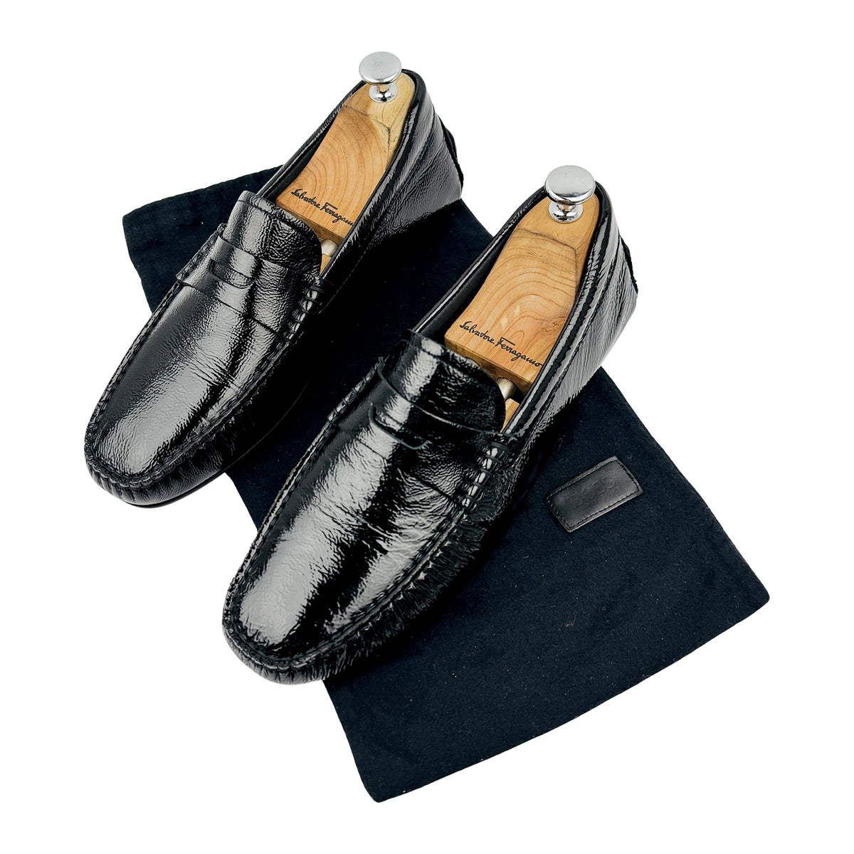 Hugo Boss Noel Black Leather Loafers (Size 41/41.5) - 50503621