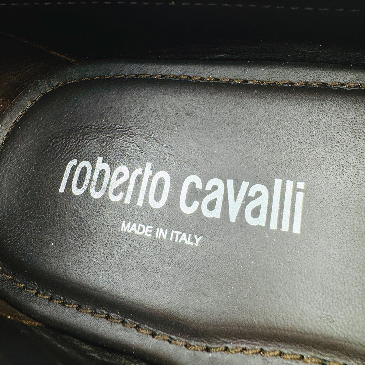 Roberto Cavalli Brown Leather Driving Loafers (Size 42)