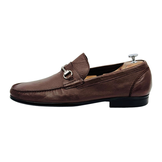 Monte Rosso Chocolate Leather Horsebit Loafers (Size 46.5/47)