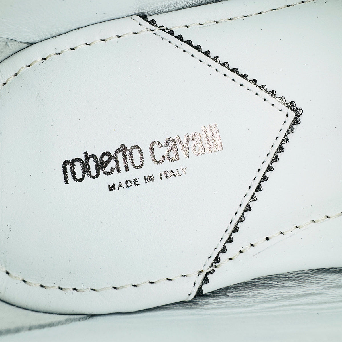Roberto Cavalli White Nappa Leather Snake Loafers (Size 44)