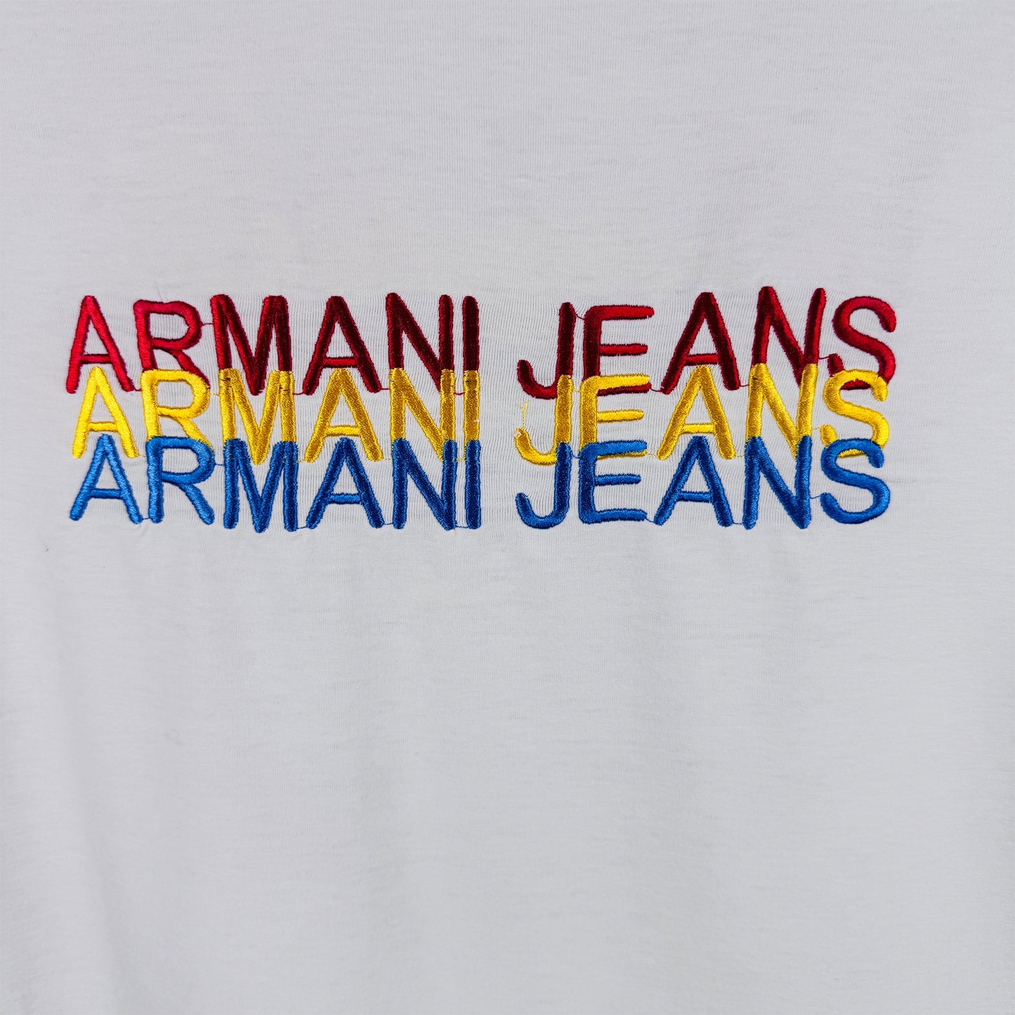 Armani Jeans Men's White T-Shirt (Size Large)