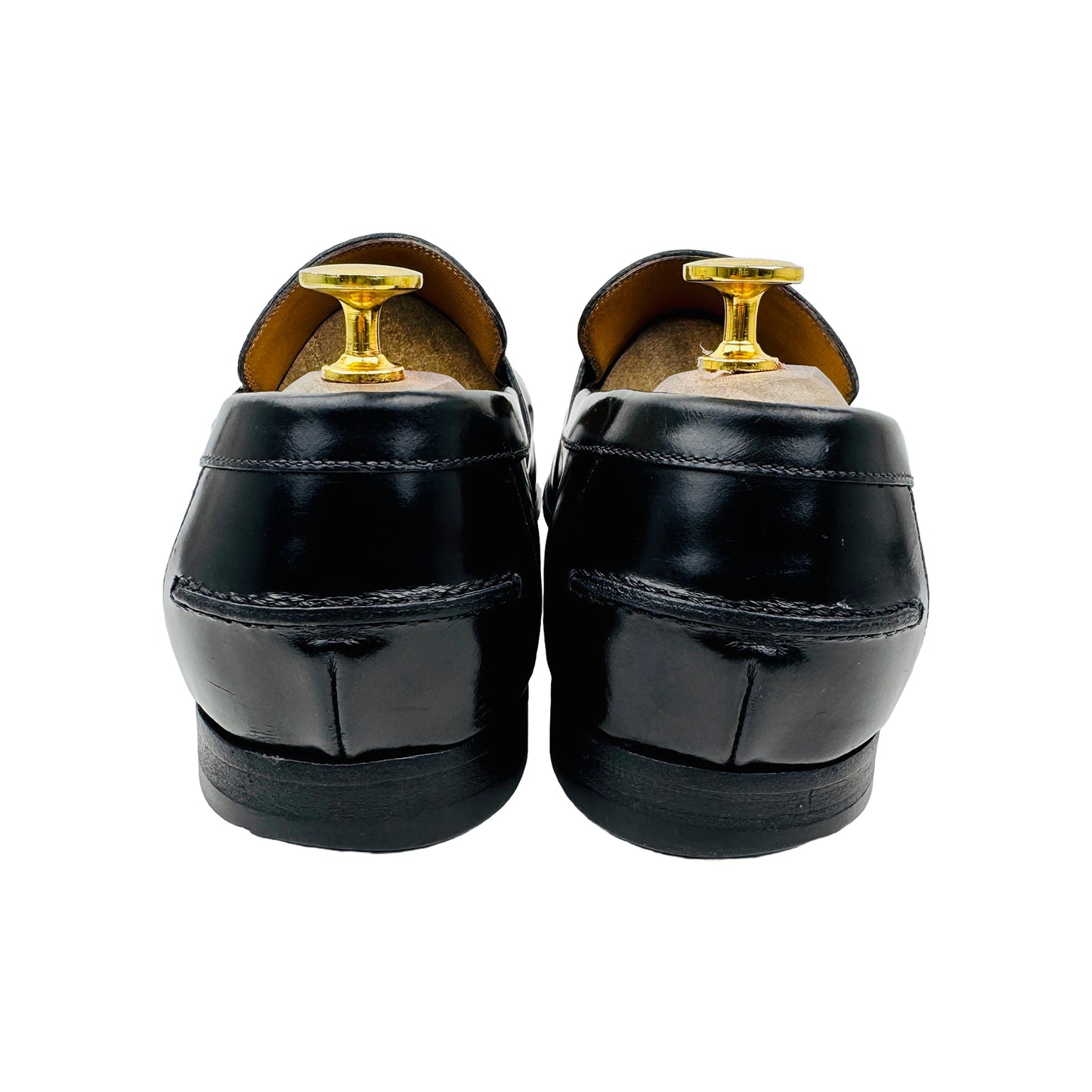 Back Image of Gucci Men's GG Logo Black Loafers (Size 41/41.5) 233506