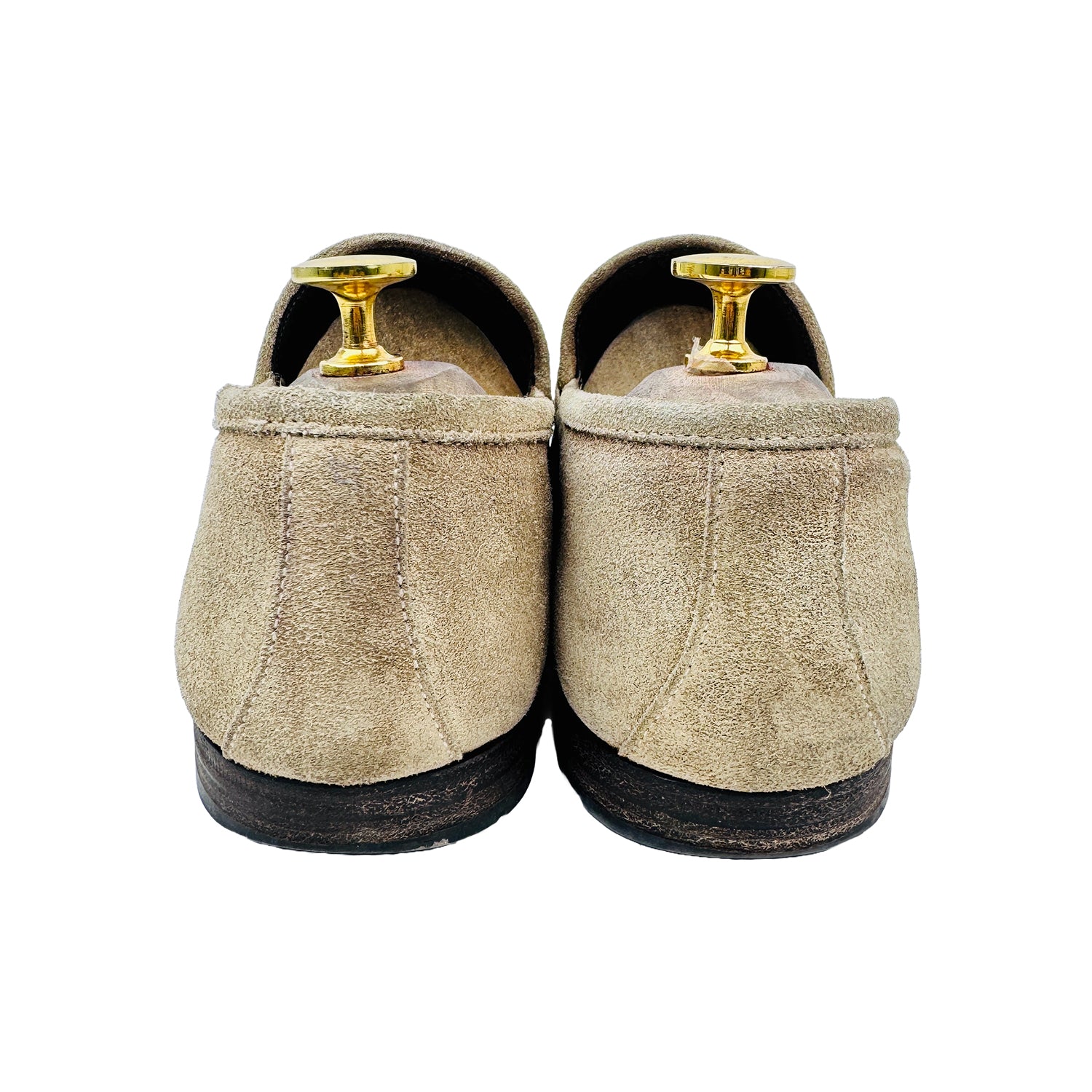 Back Image of Jimmy Choo Marti Metallic Horsebit Loafer Shoes (Size 42.5/43)