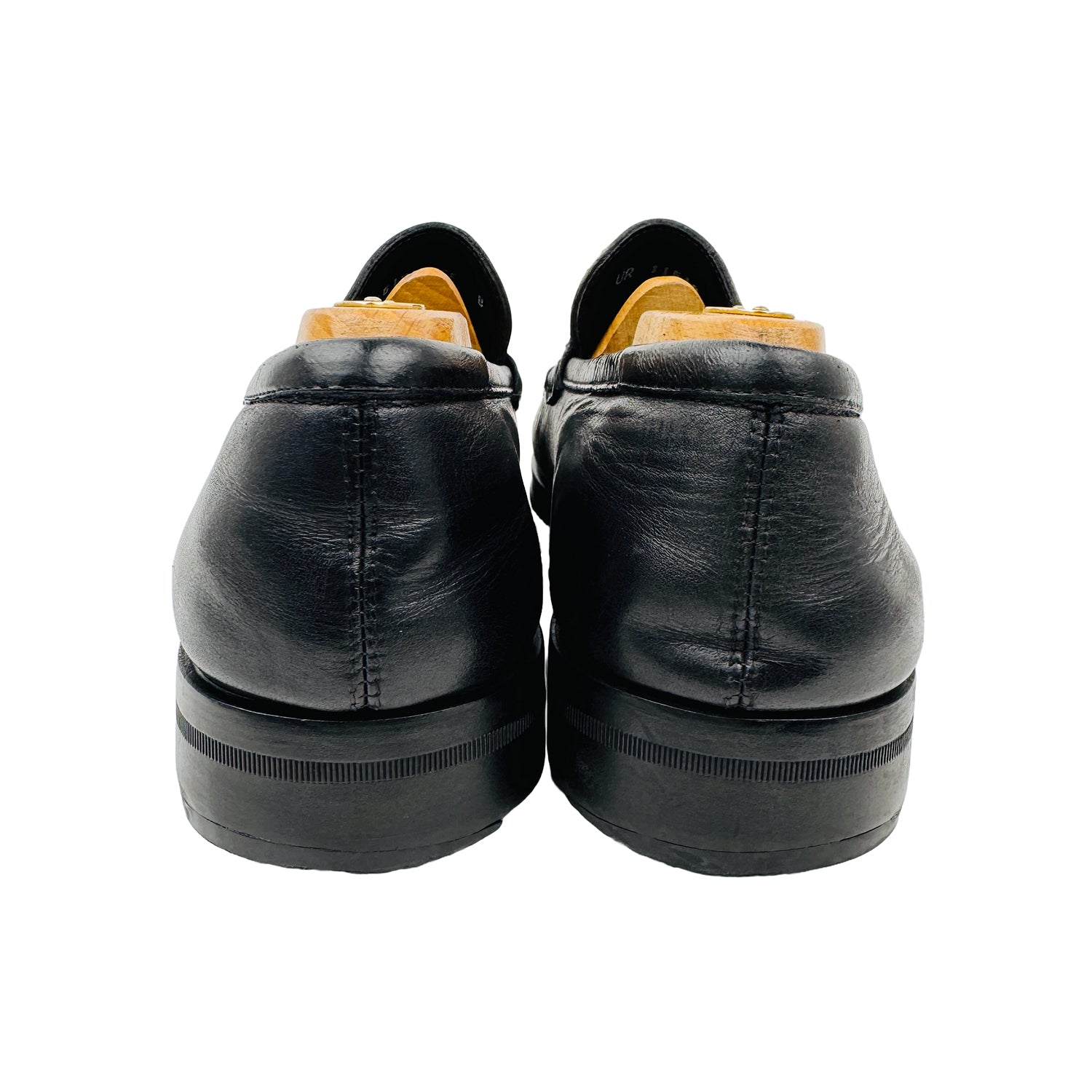 Back Side image of Salvatore Ferragamo Men's Black Leather Loafers (Size 42.5/43)