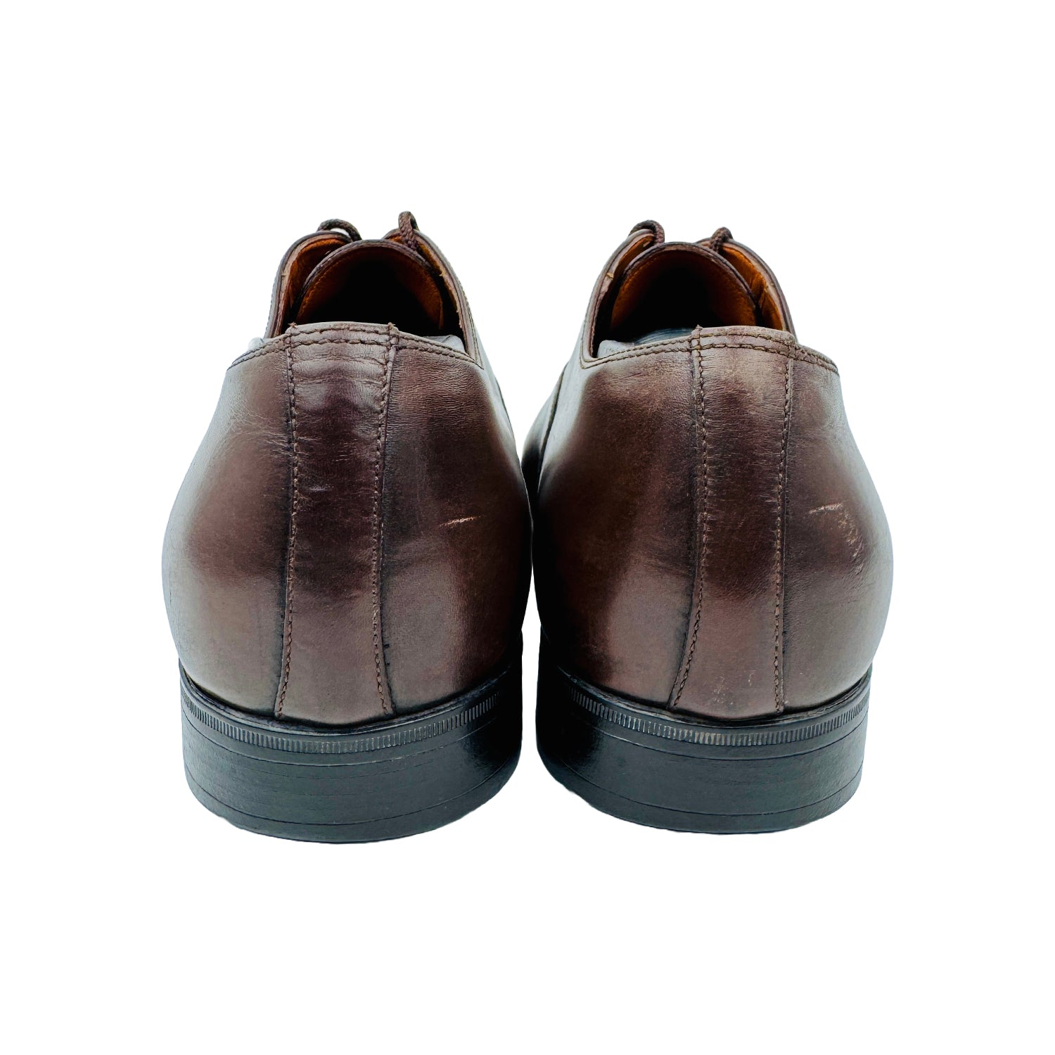 Back Side image of Santoni Men's Brown Oxford Shoes - MUSD02055SMOICLBS47