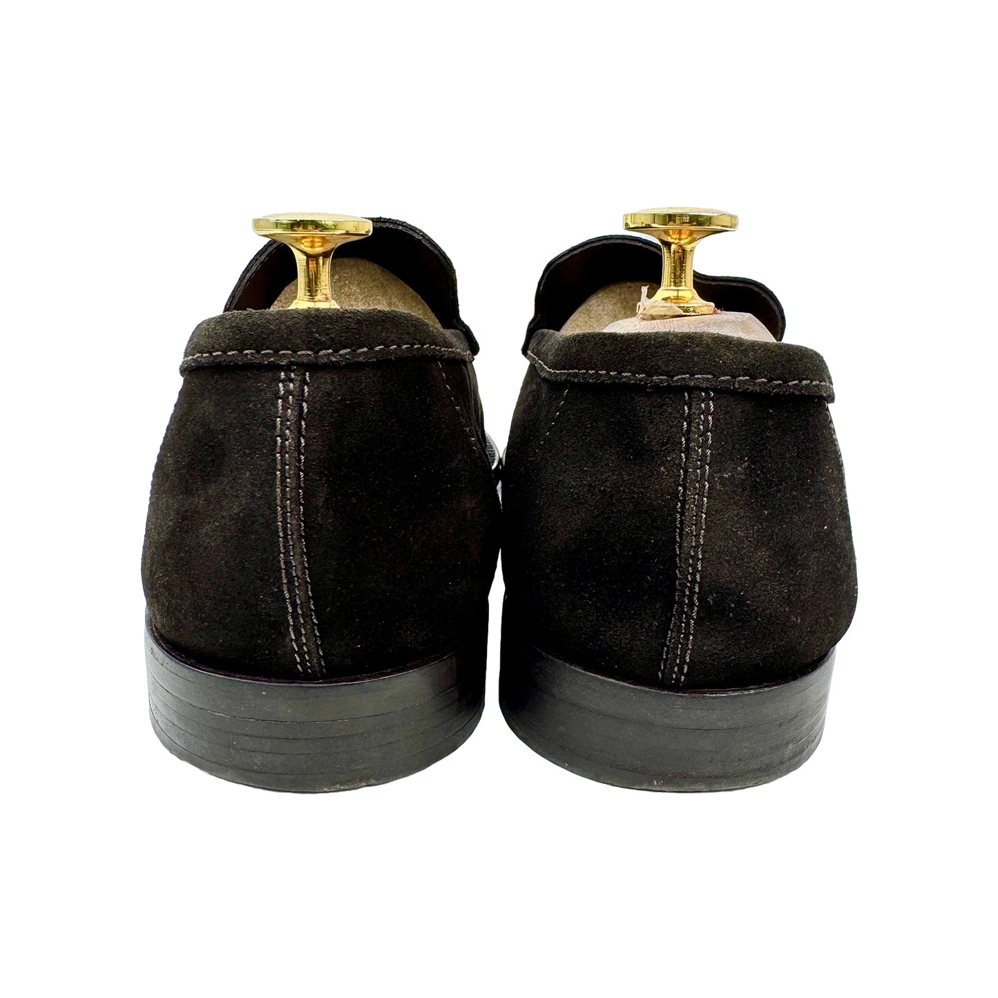 Back Side image of Tod's Men's Brown Suede Loafers