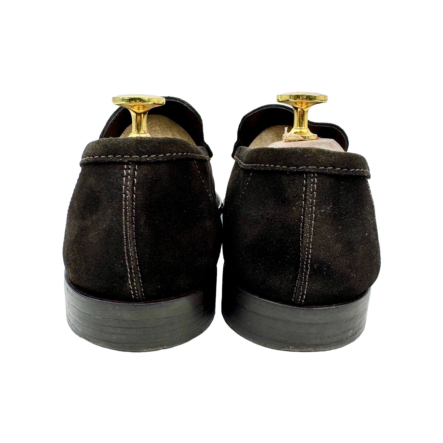 Back Side image of Tod's Men's Brown Suede Loafers