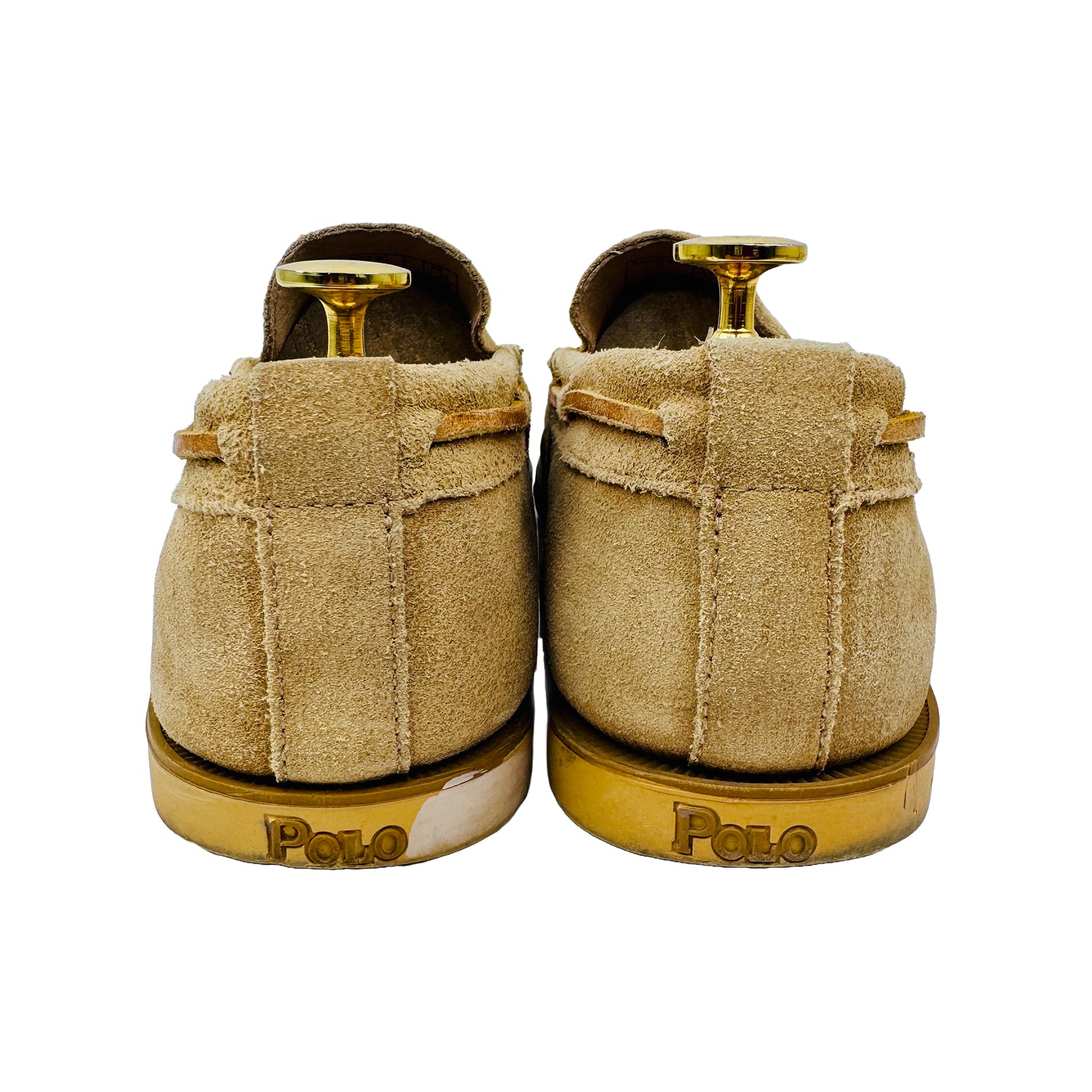 Back image of Ralph Lauren Men's Suede Mustard Loafers