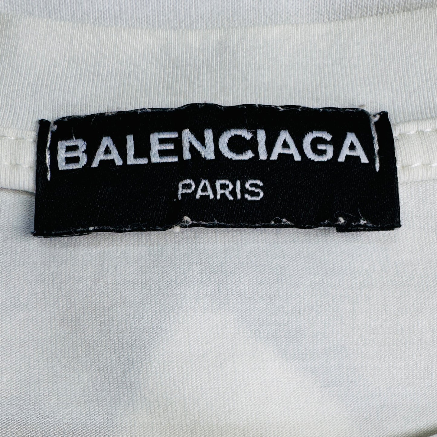 Balenciaga Logo Printed White T-Shirt (Size M:Medium/W:XL)