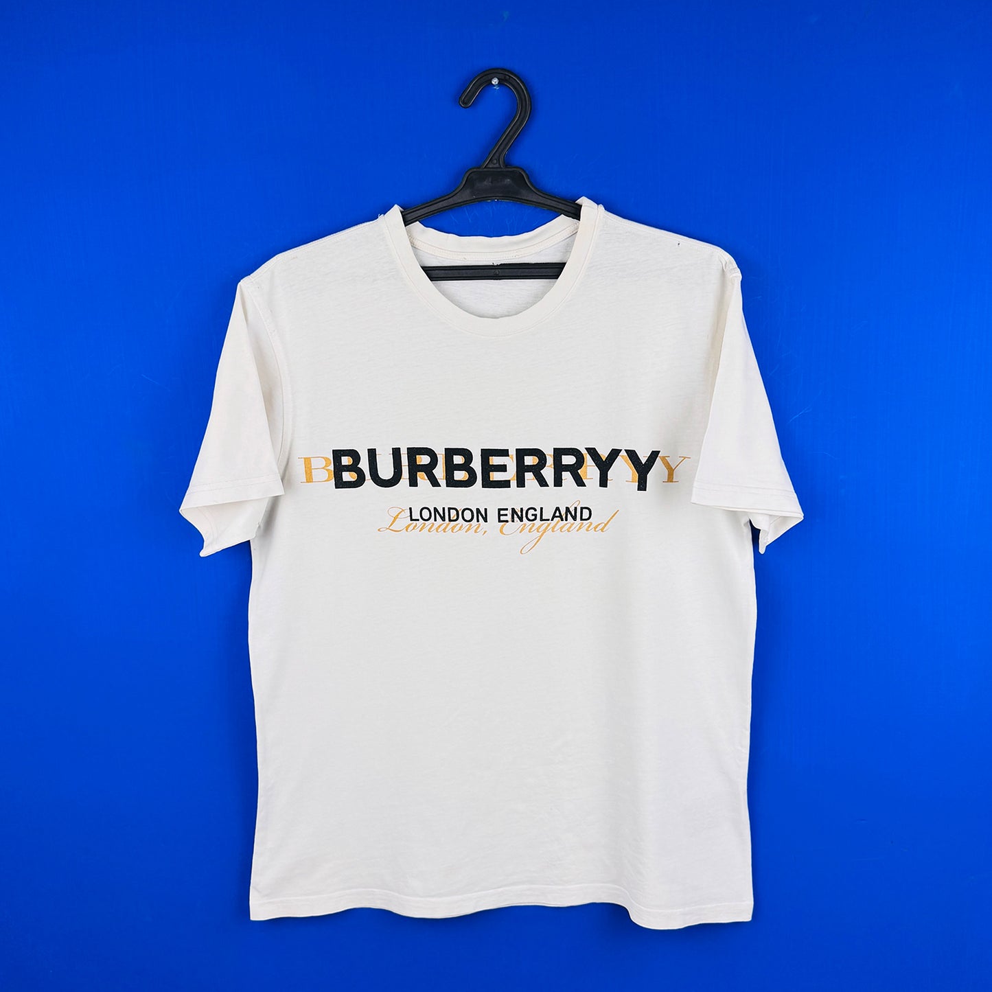 Burberry London Men's England Letchford Logo White T-Shirt (Size Medium)