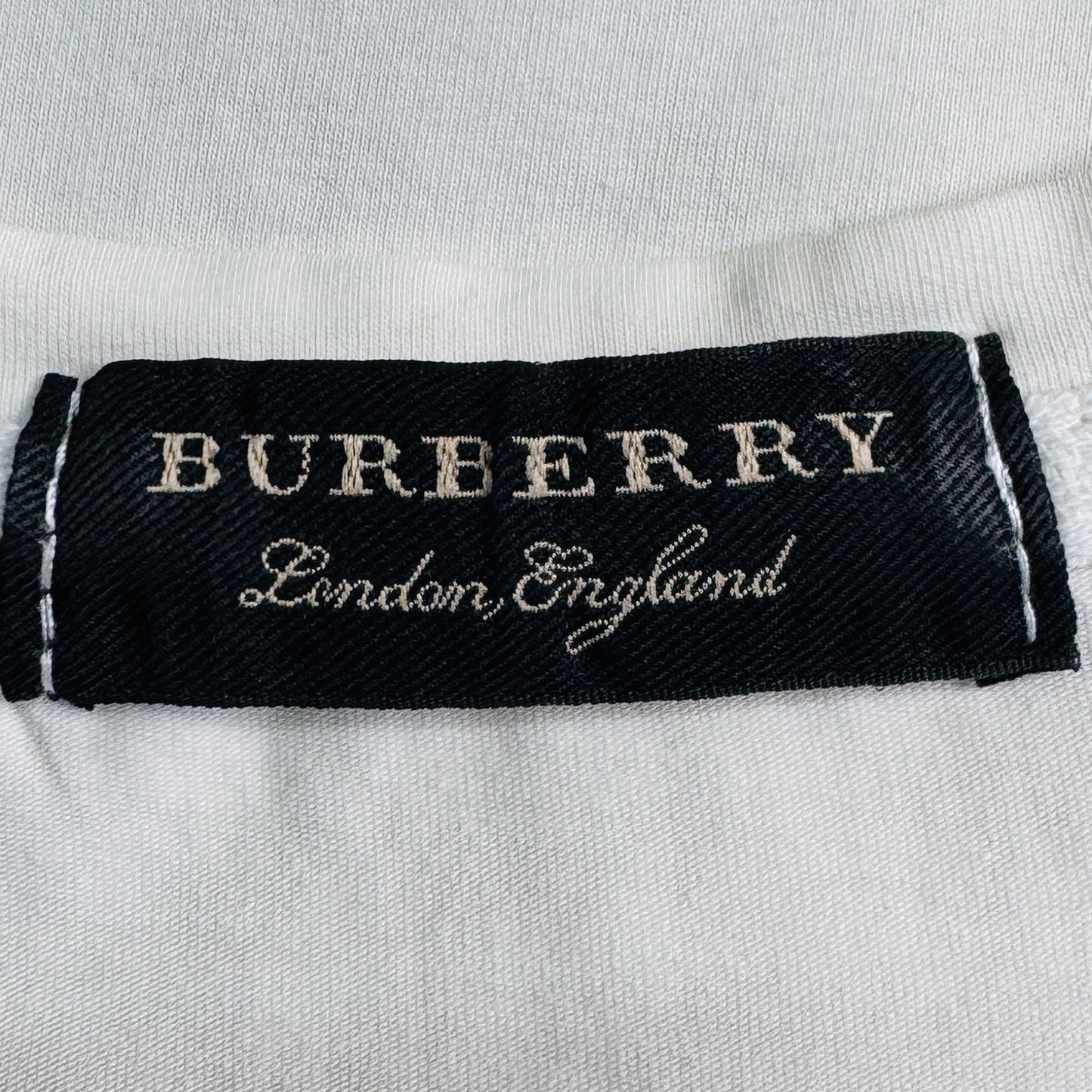 Burberry Women's Archive Embroidered Logo White T-Shirt (Size Large)