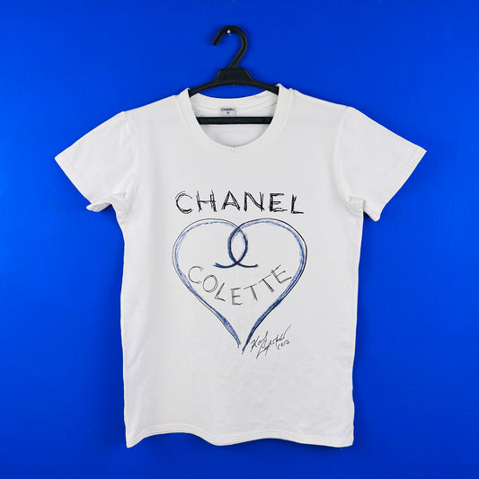 Chanel x Colette Women's White T-Shirt (Size XL)