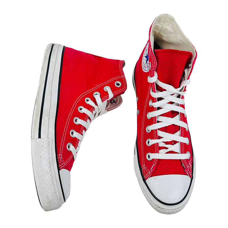 Converse Chuck Taylor All Star Hi Red Shoes (Size 39.5) - M9621