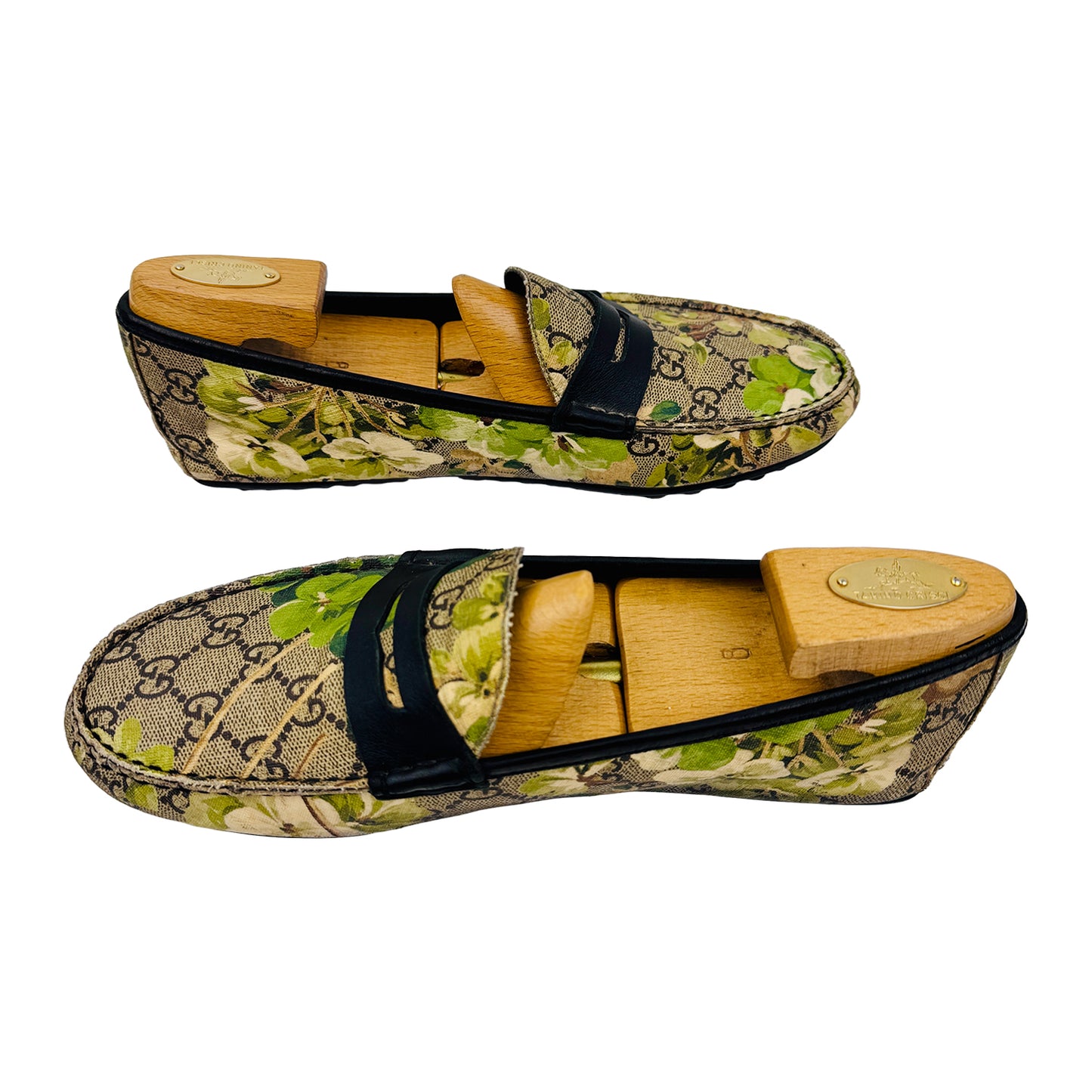 Cross image of Gucci Men's Floral Loafers