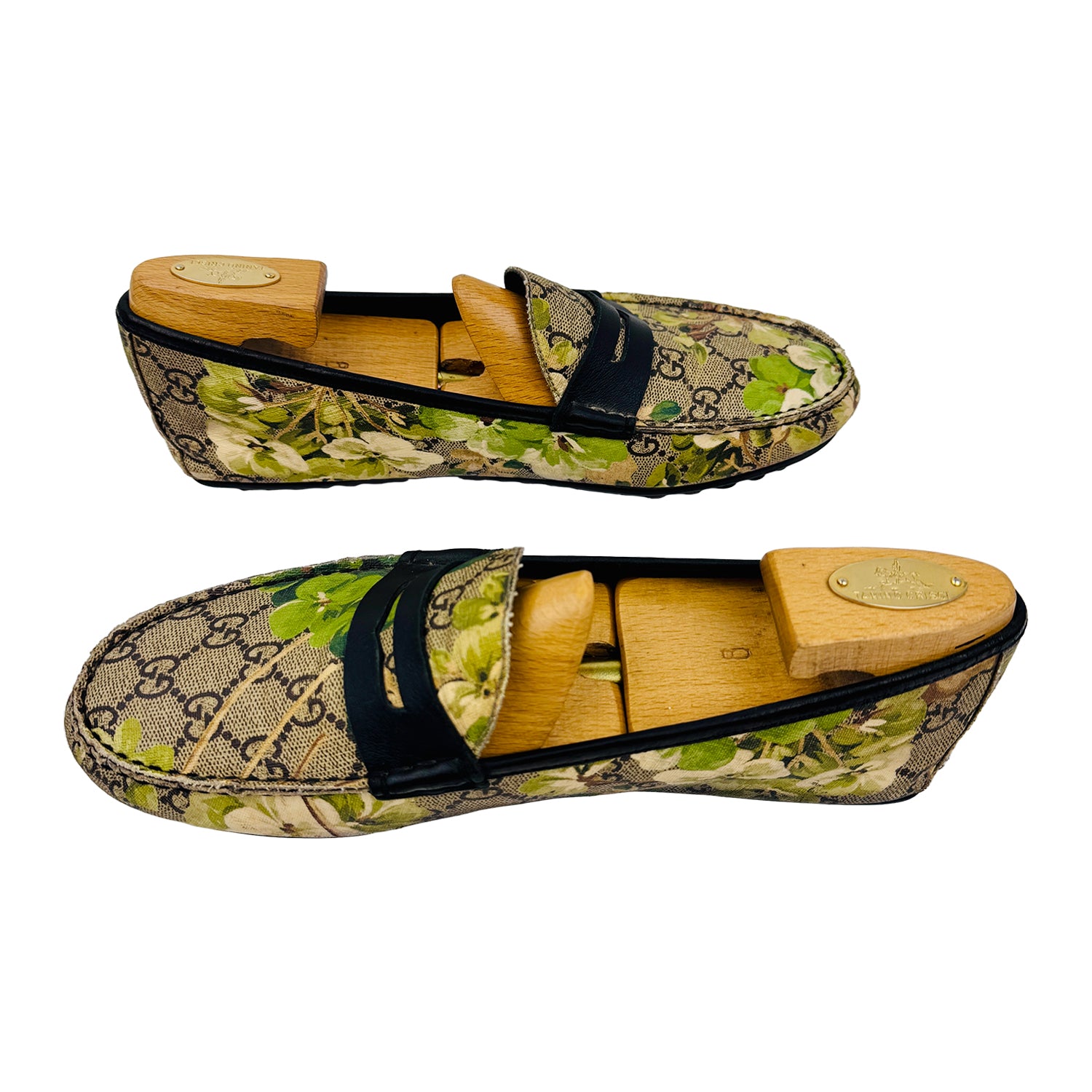 Cross image of Gucci Men's Floral Loafers