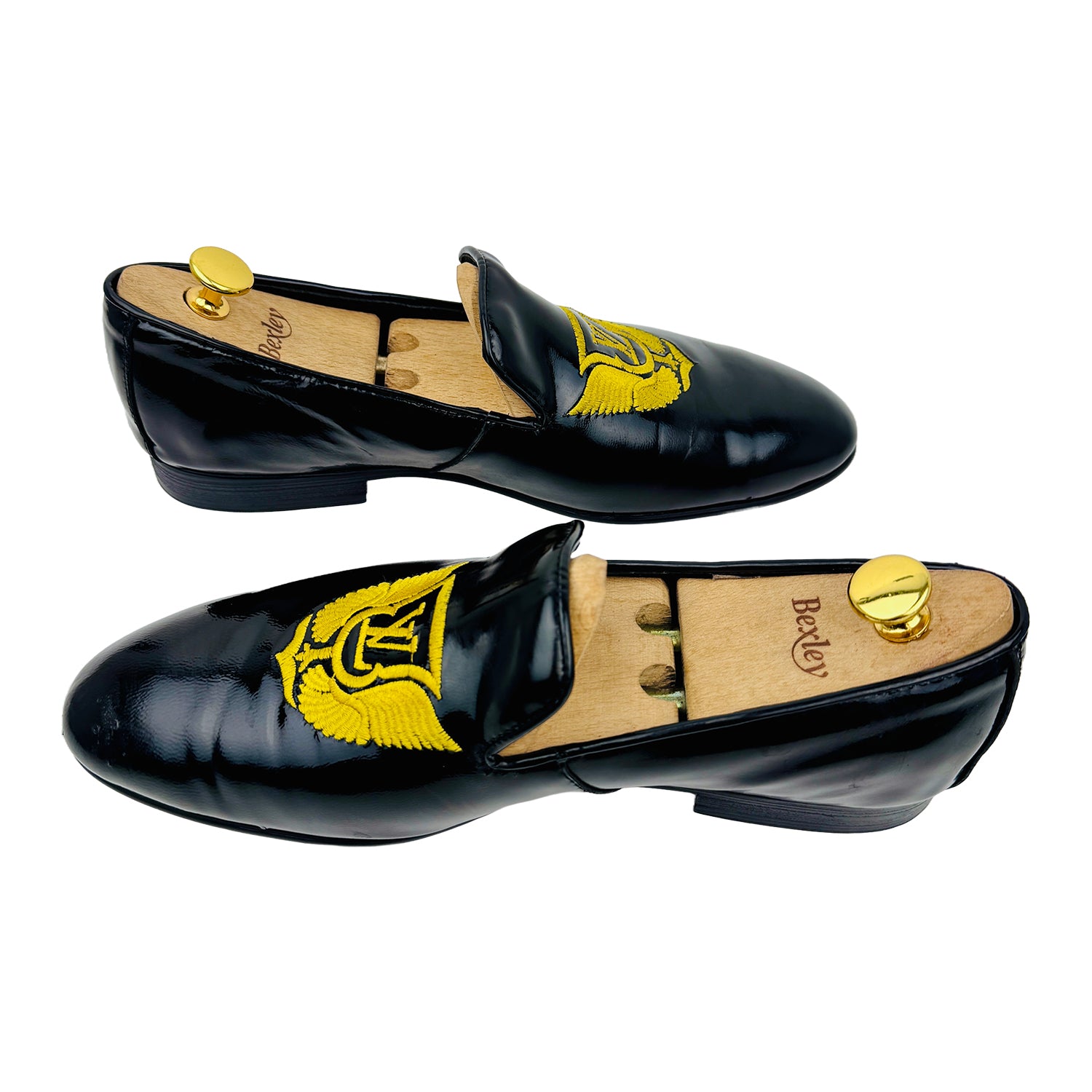 Cross image of Louis Vuitton Men's Black Loafers - LV--22BL