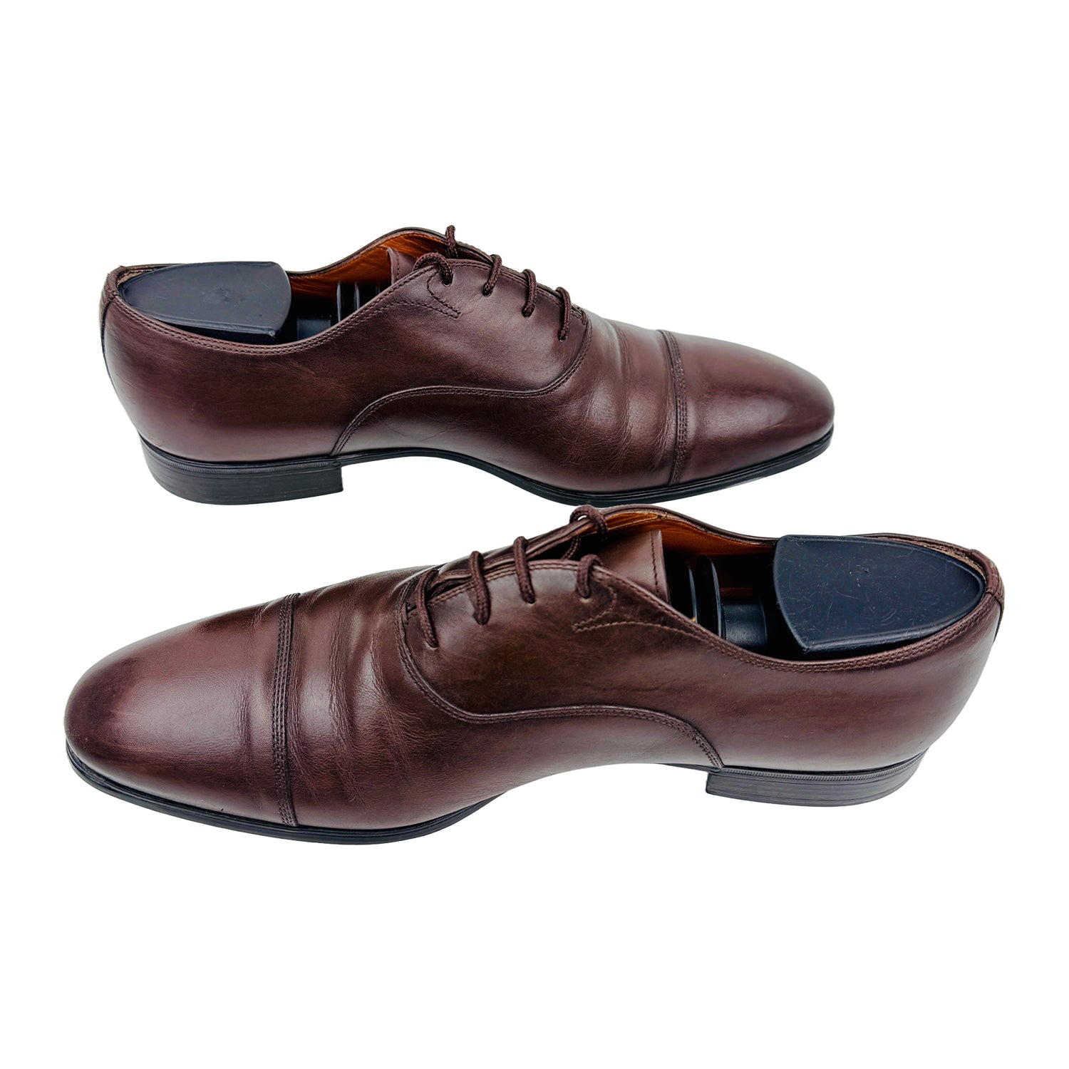 Cross image of Santoni Men's Brown Oxford Shoes - MUSD02055SMOICLBS47