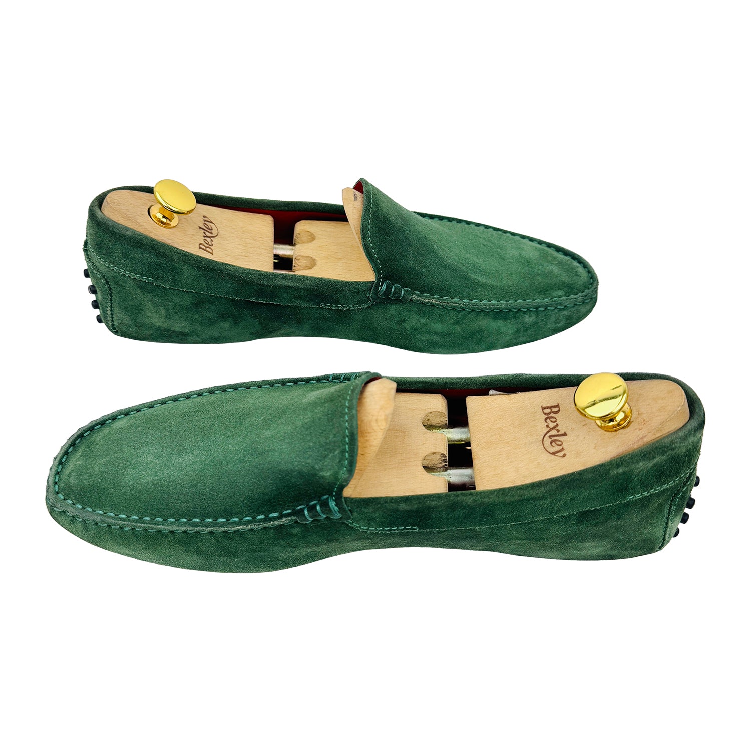 Cross image of Tod's By Ferrari Men's Green Driving Loafers 