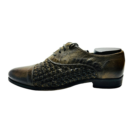 Dolce & Gabbana Brown Oxford Leather Shoes (Made in Italy)