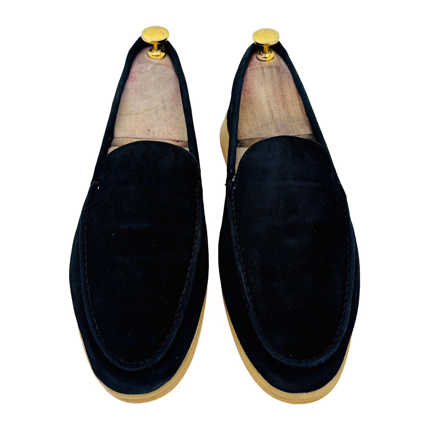 Front Image of Loro Piana Summer Walk Black Loafers (Size 42) H18068