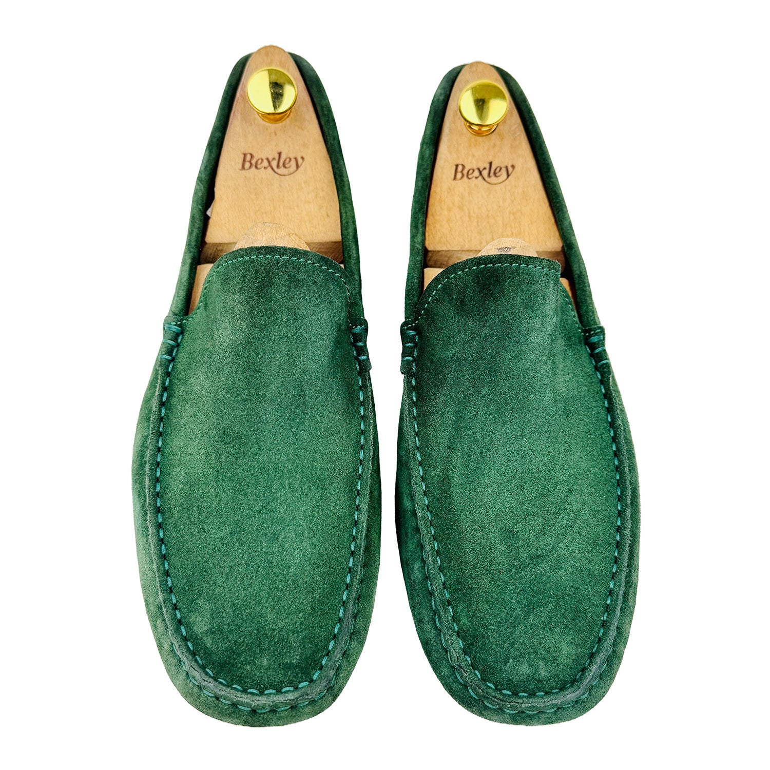 Front image 2 of Tod's By Ferrari Men's Green Driving Loafers 