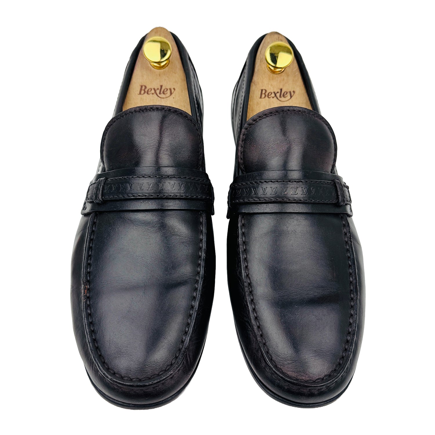 Front image of Louis Vuitton Men's Leather Loafers (Size 43/43.5)