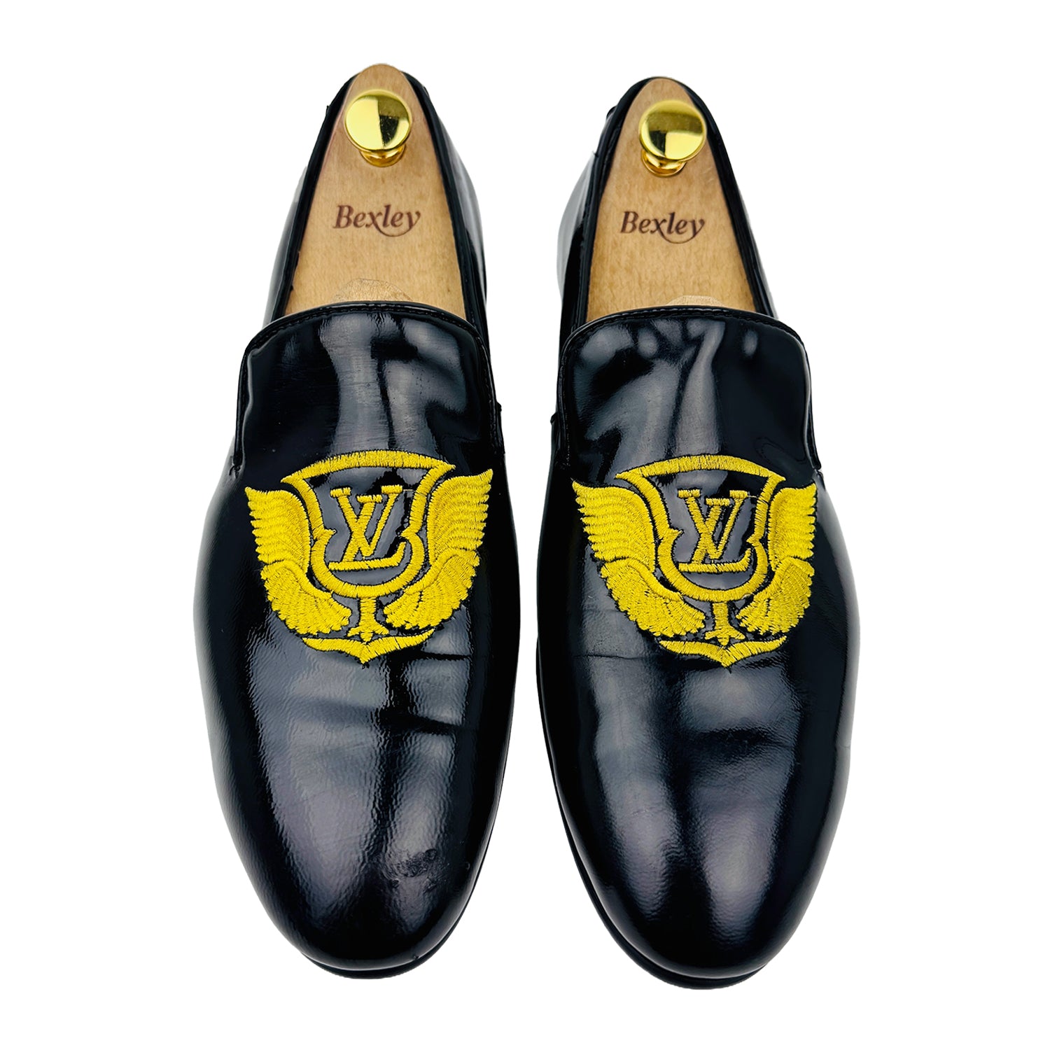 Front image of Louis Vuitton Men's Black Loafers - LV--22BL