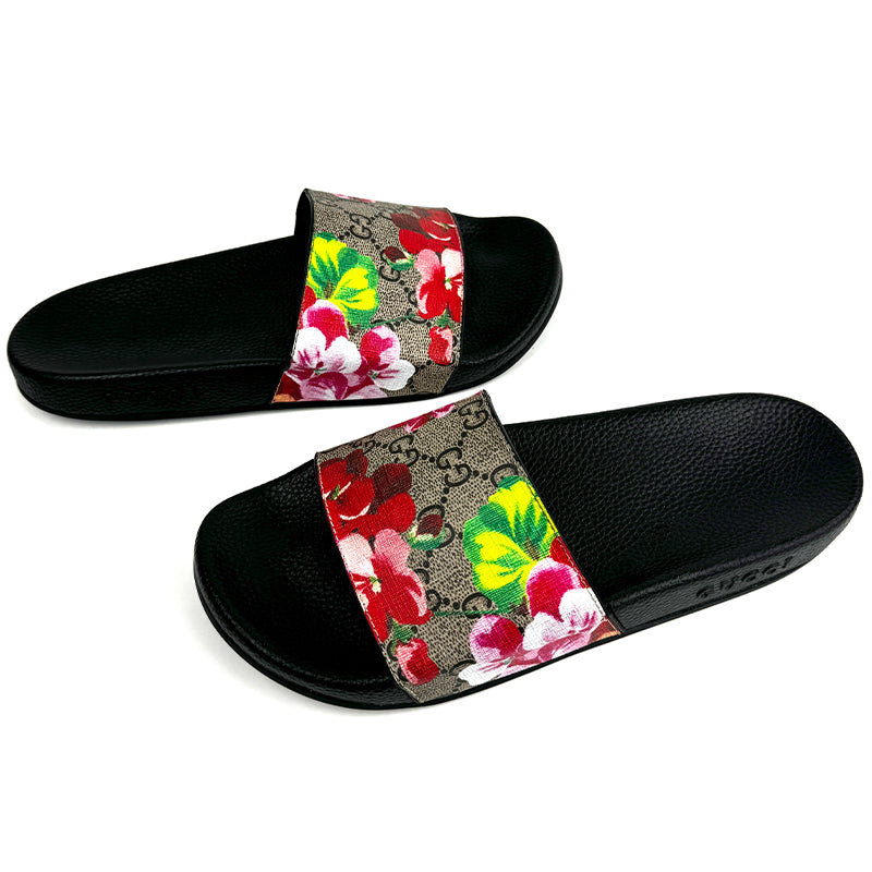 Gucci GG Blooms Supreme Floral Slide Sandal - 408508 KU200 8919