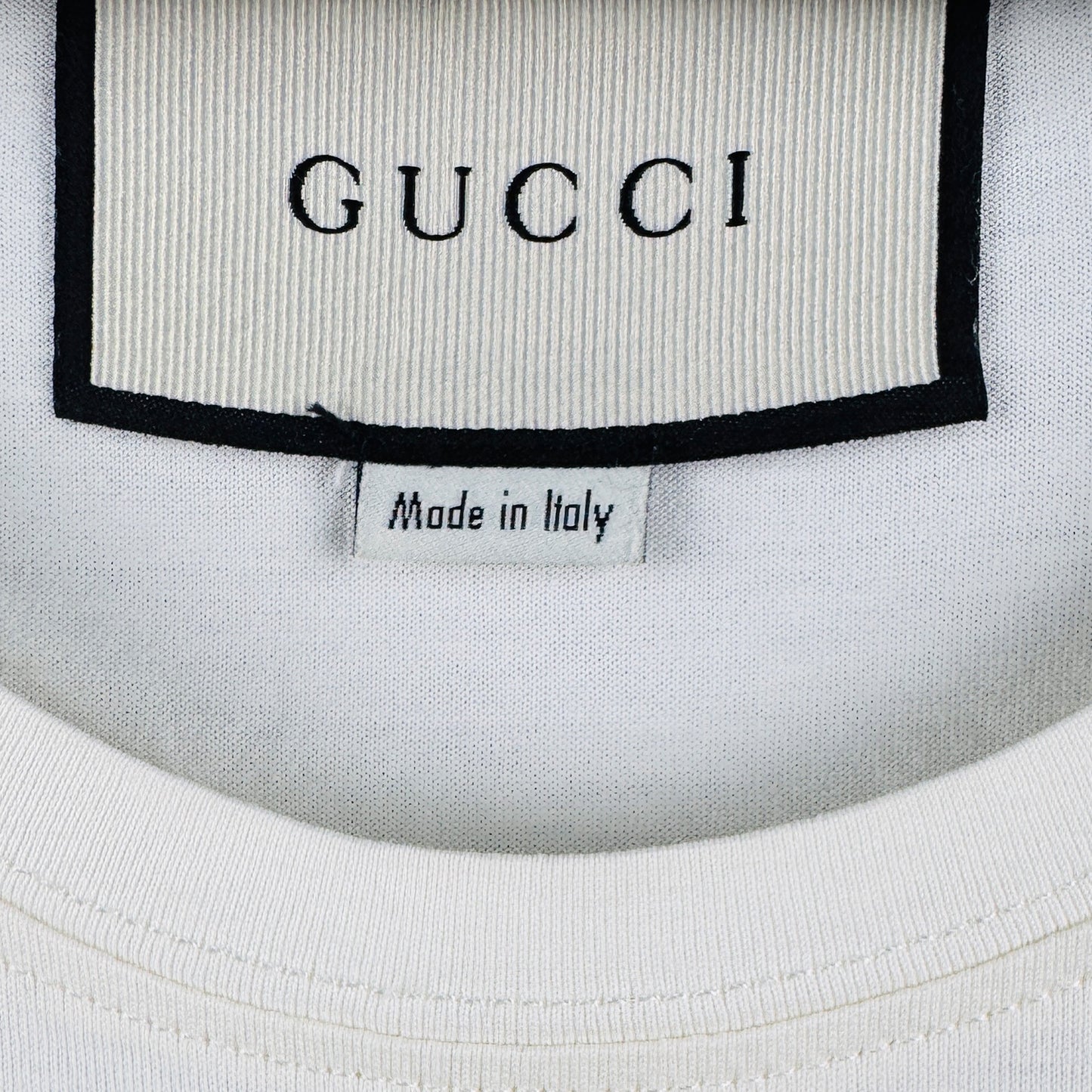 Gucci Lgnasi Monreal Print White T-Shirt (Size Medium)