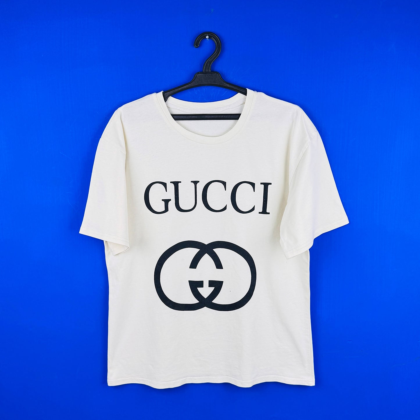 Gucci Men's Black Logo T-Shirt (Size Large)