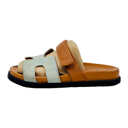 Hermes Men's Chypre Slippers Size 38/39 - H231819ZHPN440