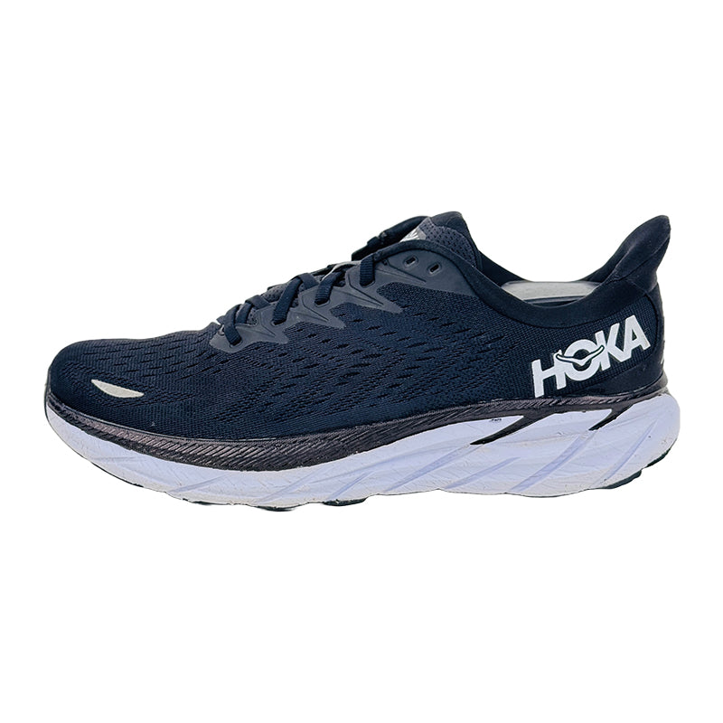 Hoka One Men's Clifton 8 Black Shoes (Size 43.5/44) - 1119393 BWHT