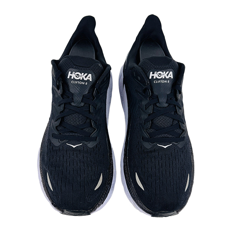 Hoka One Men's Clifton 8 Black Shoes (Size 43.5/44) - 1119393 BWHT