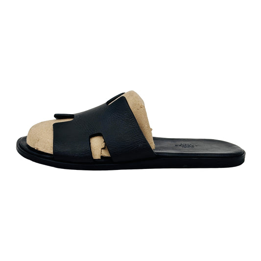  Image of Hermes Men's Black Izmir Slippers (Size 43/43.5) - H041141ZH01400