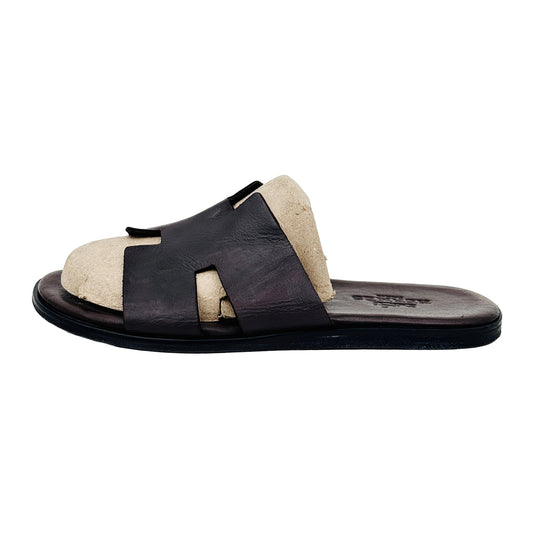 Image of Hermes Men's Brown Izmir Slippers (Size 40/40.5) -  H041141ZH05400