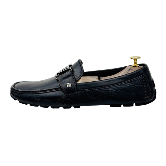 Image of Louis Vuitton Men's Monte Carlo Black Moccasins (Size 42)