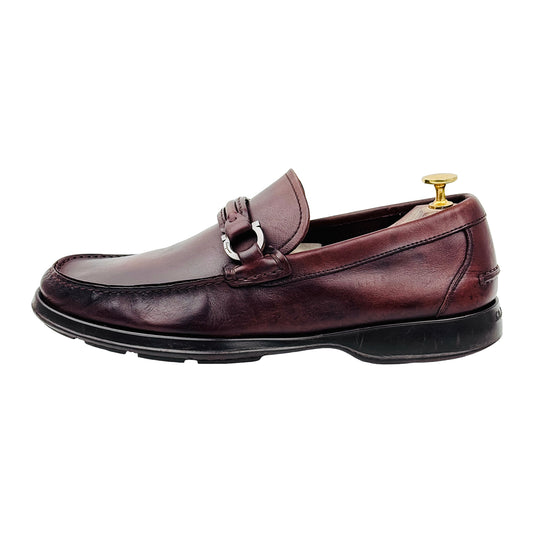 Image of Salvatore Ferragamo Moccasins With Gancini Ornament Shoes (Size 42.5)