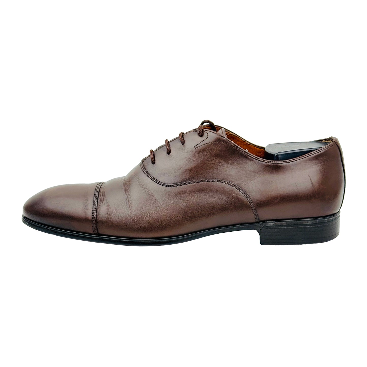 Image of Santoni Men's Brown Oxford Shoes Size 42 42.5 - MUSD02055SMOICLBS47