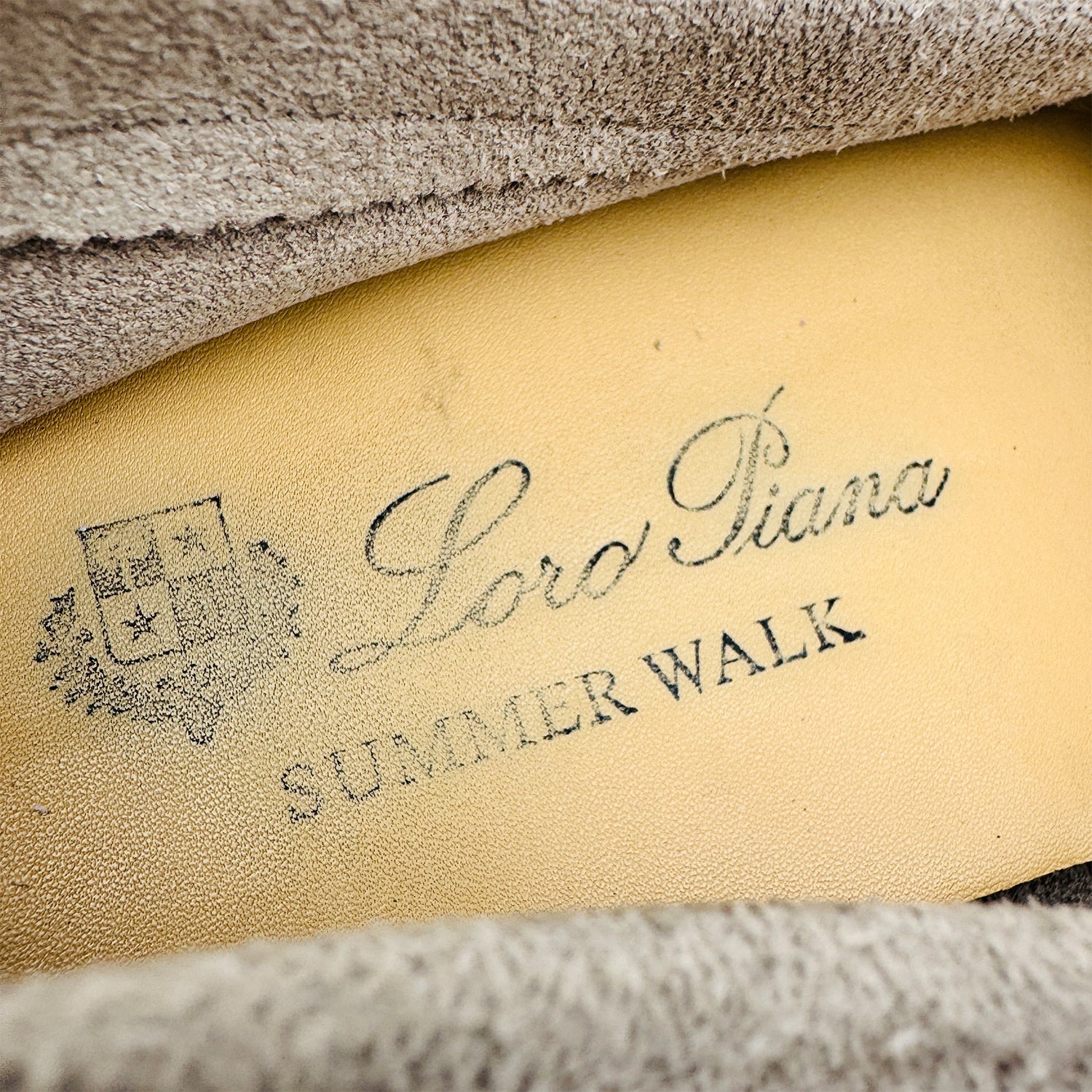 Inside Brand Name printing image of Loro Piana Unisex Summer Charm Walk Loafers (Size 39)