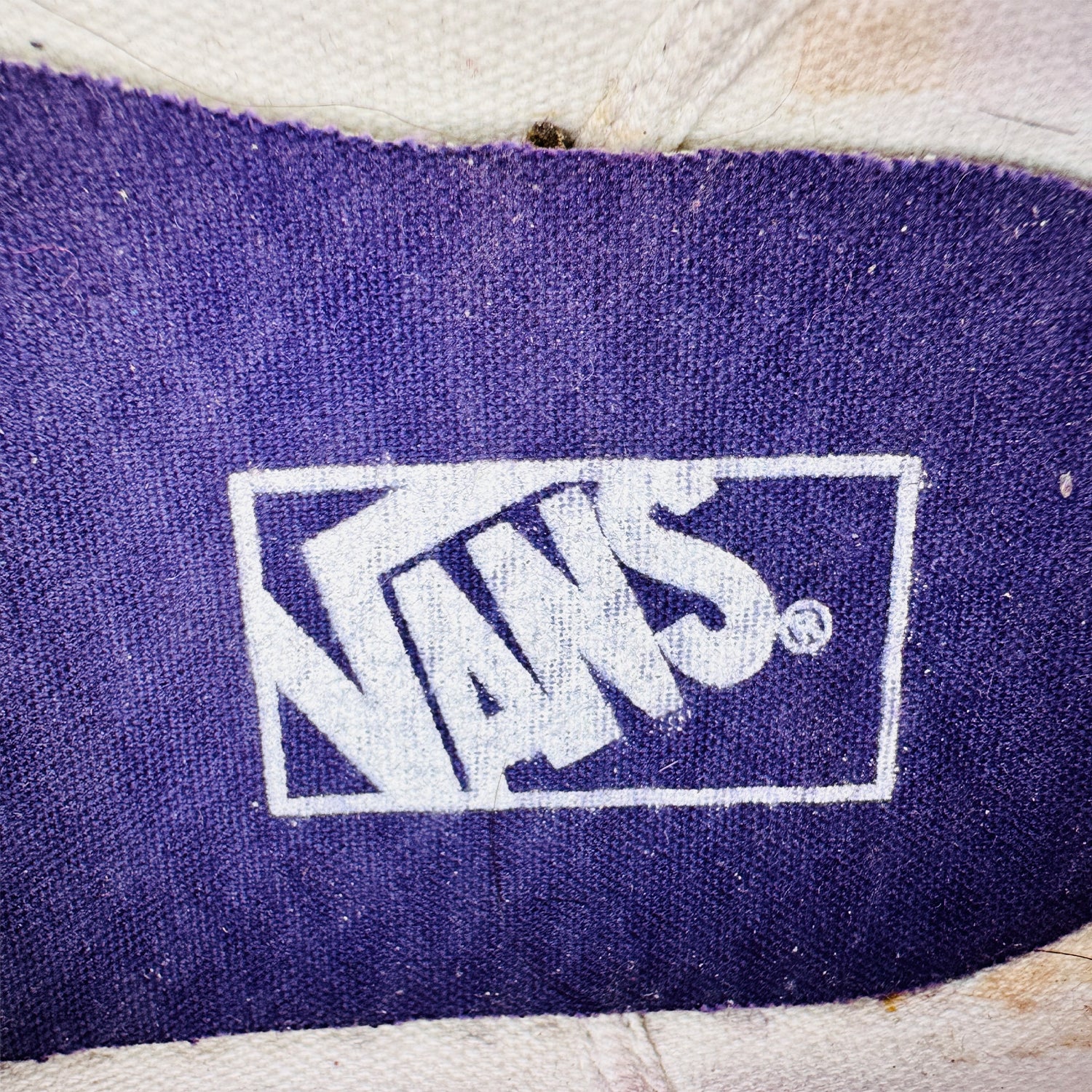 Inside Logo Printing of Vans Authentic Low Top Purple Sneakers (Size 42/42.5)