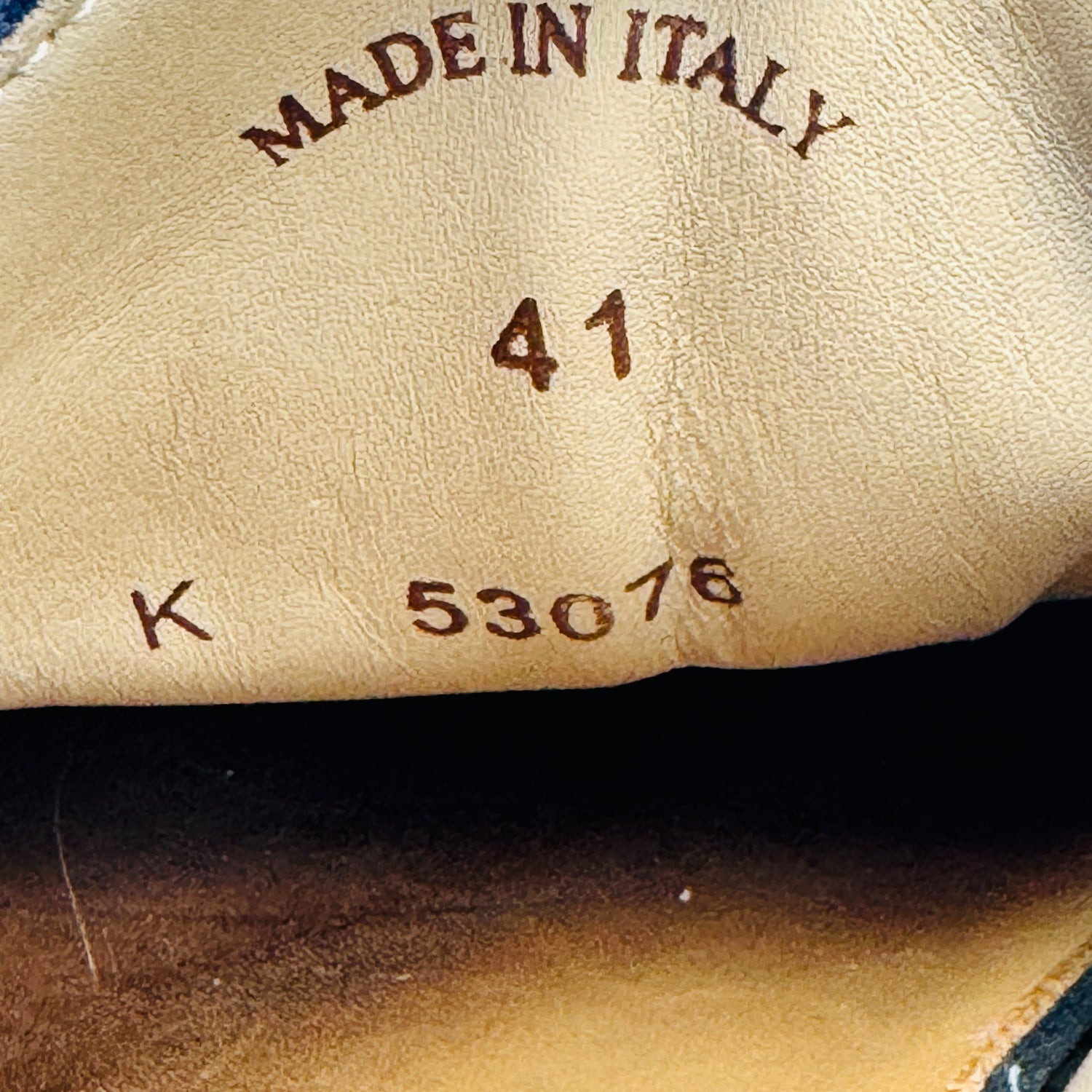 Inside Size Code Printing of Loro Piana Summer Charms Walk Blue Loafers (Size 41) K53076