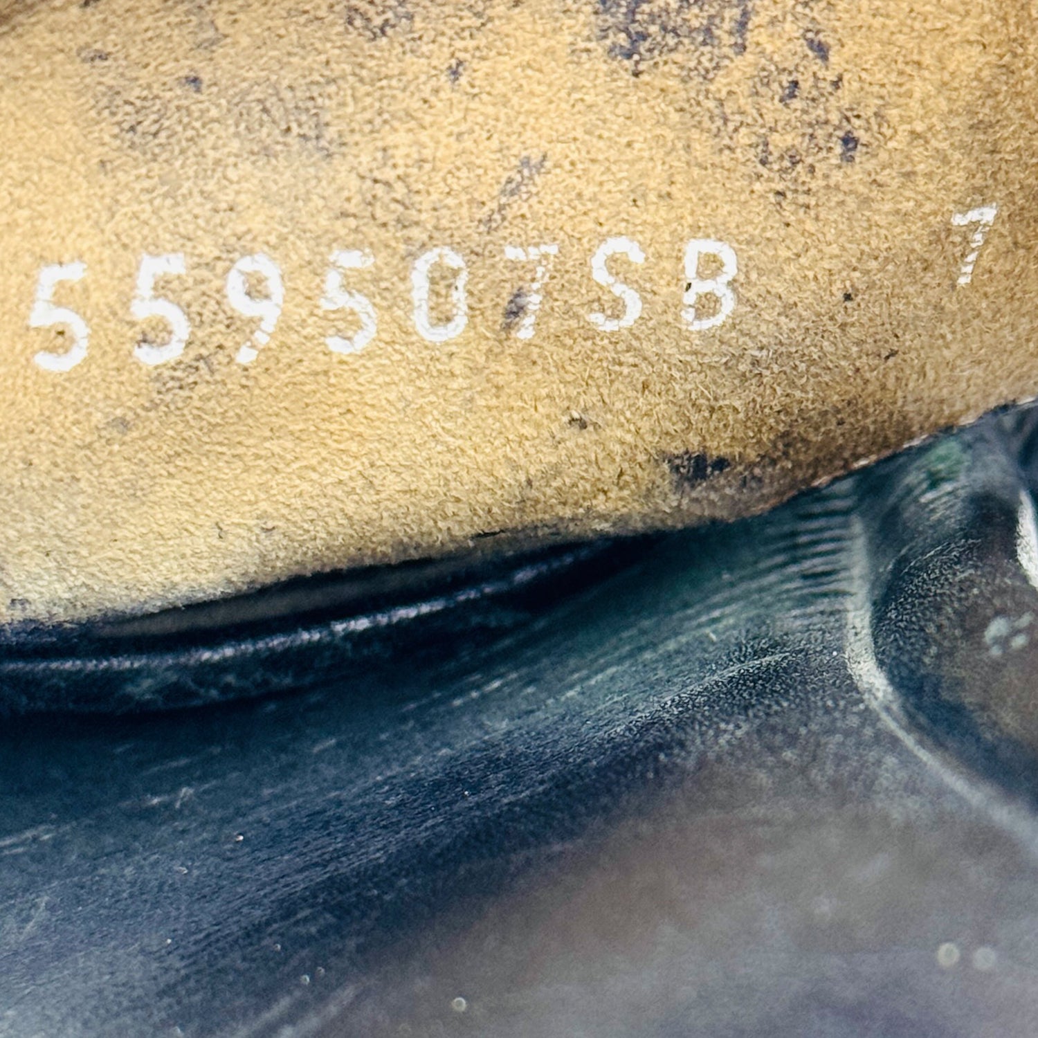 Inside code, size pritning image of Cesare Paciotti Men's Leather Slippers (Size 40/41)