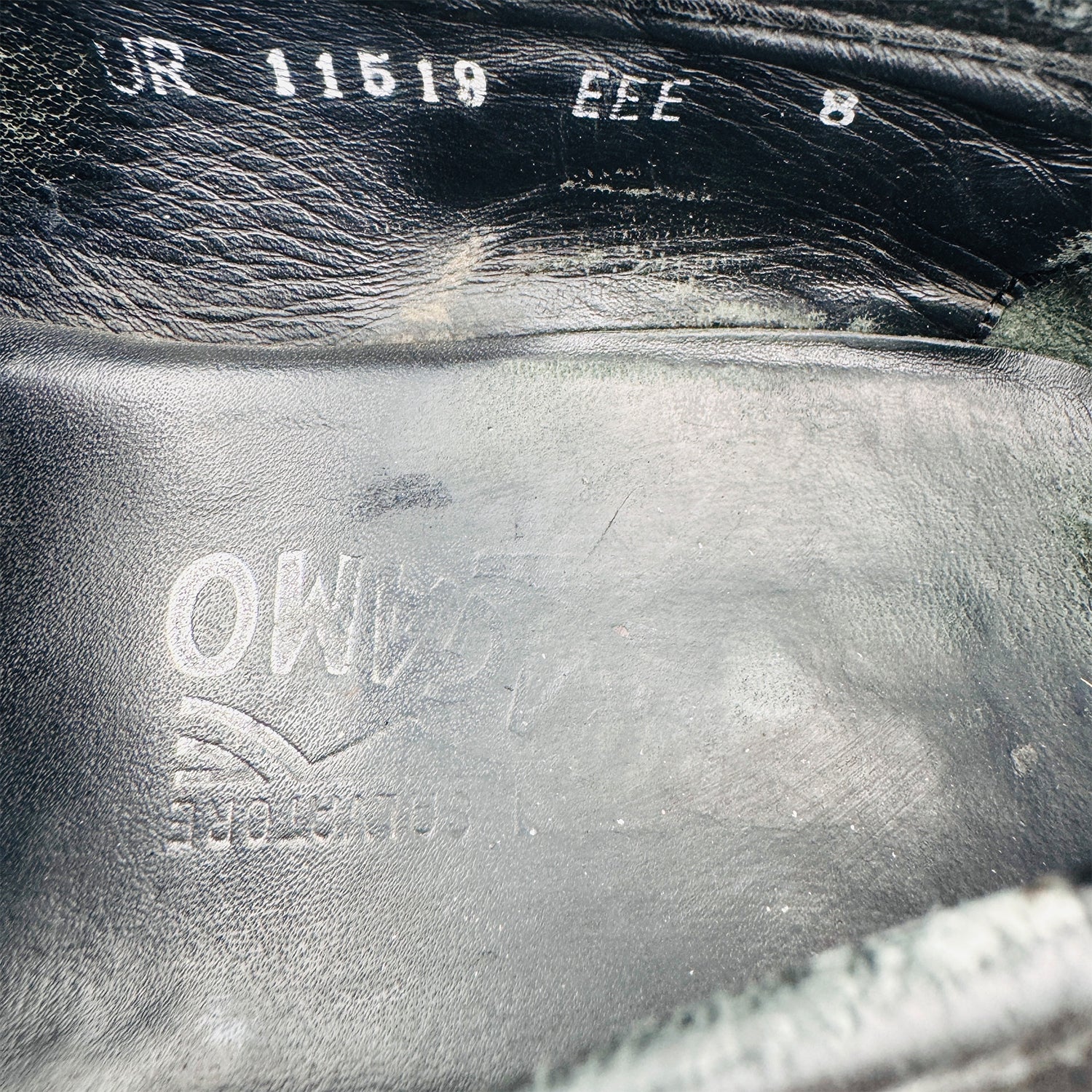 Inside printing Image of Salvatore Ferragamo Men's Black Leather Loafers (Size 42.5/43)