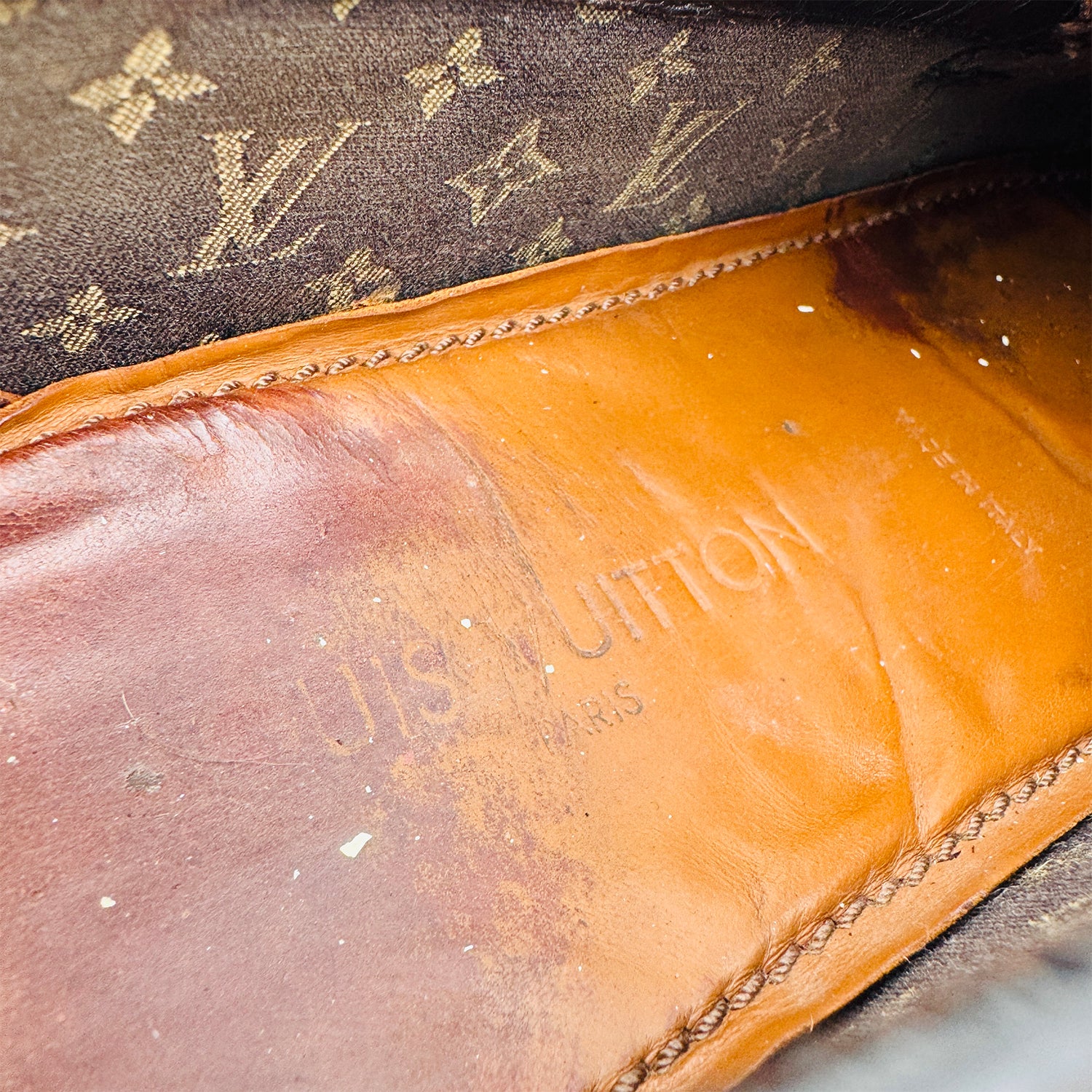 Inside printing image of Louis Vuitton Men's Leather Loafers (Size 43/43.5)