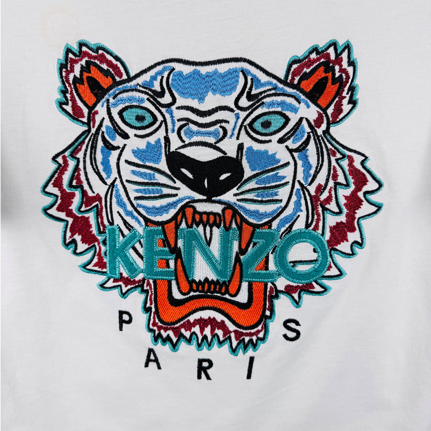 Kenzo Women's Classic Tiger White T-Shirt (Size XL) - F562RO7104XE