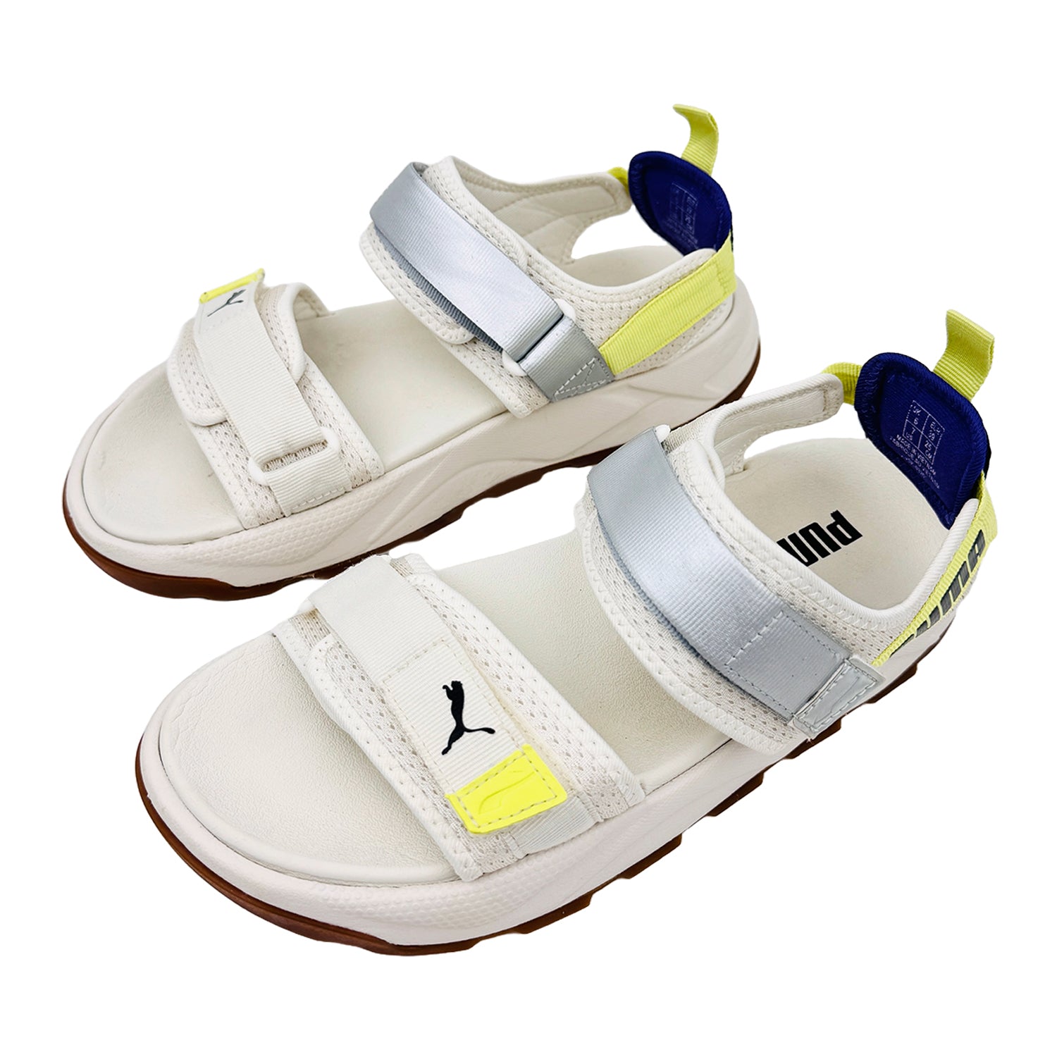 Left Side image of Puma Men's Iridescent White Rs-Sandals (Size 39/40)