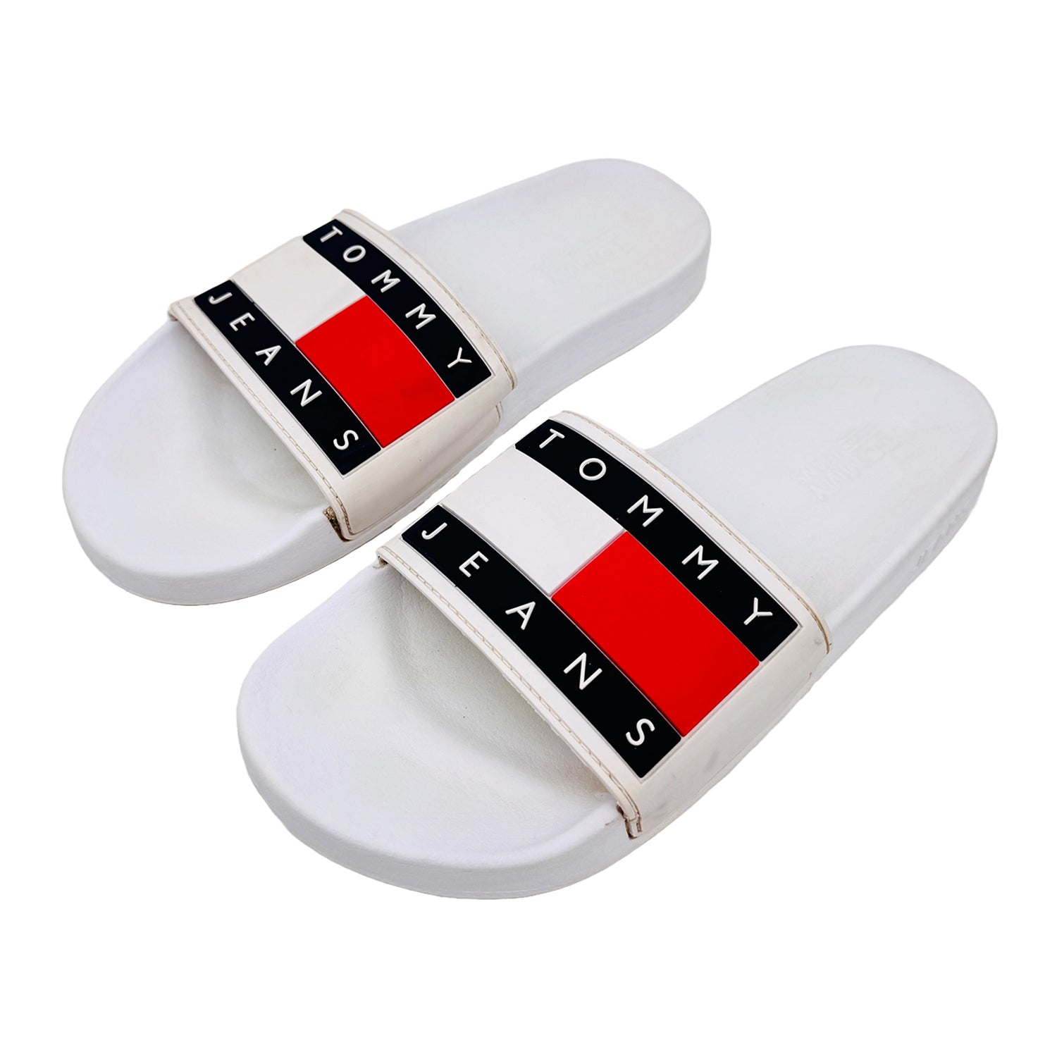 Left Side image of Tommy Jeans Men's Flag Pool Slides (Size 41.5/42)