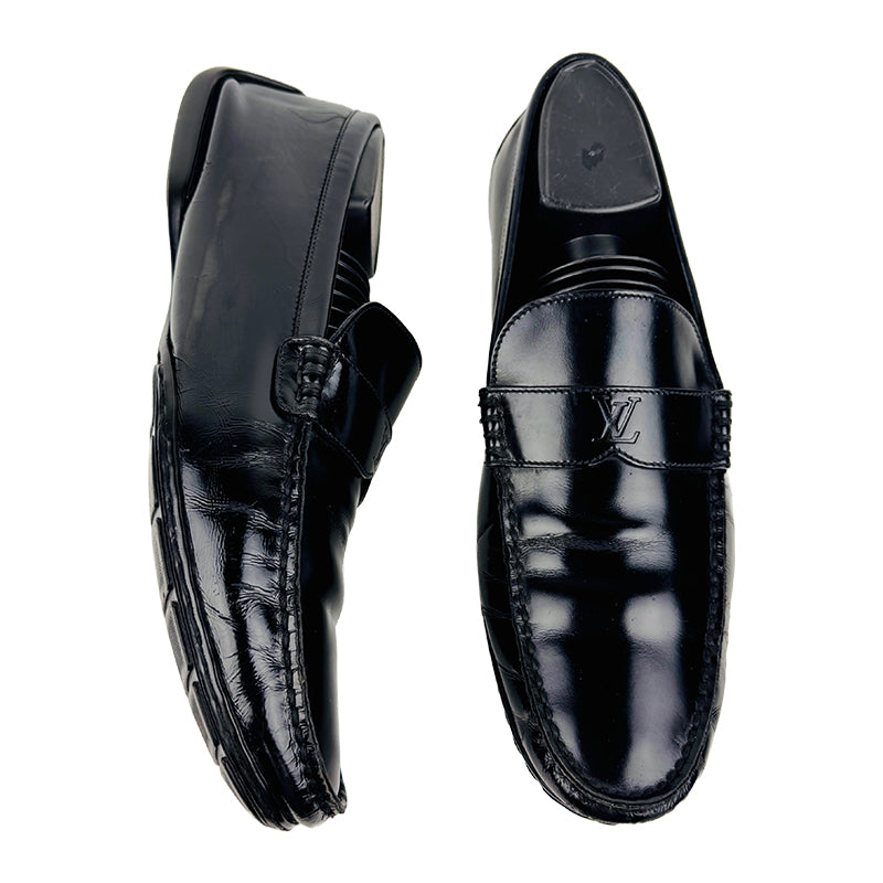 Louis Vuitton Men's Leather Black Loafer Shoes (Size 39.5/40)