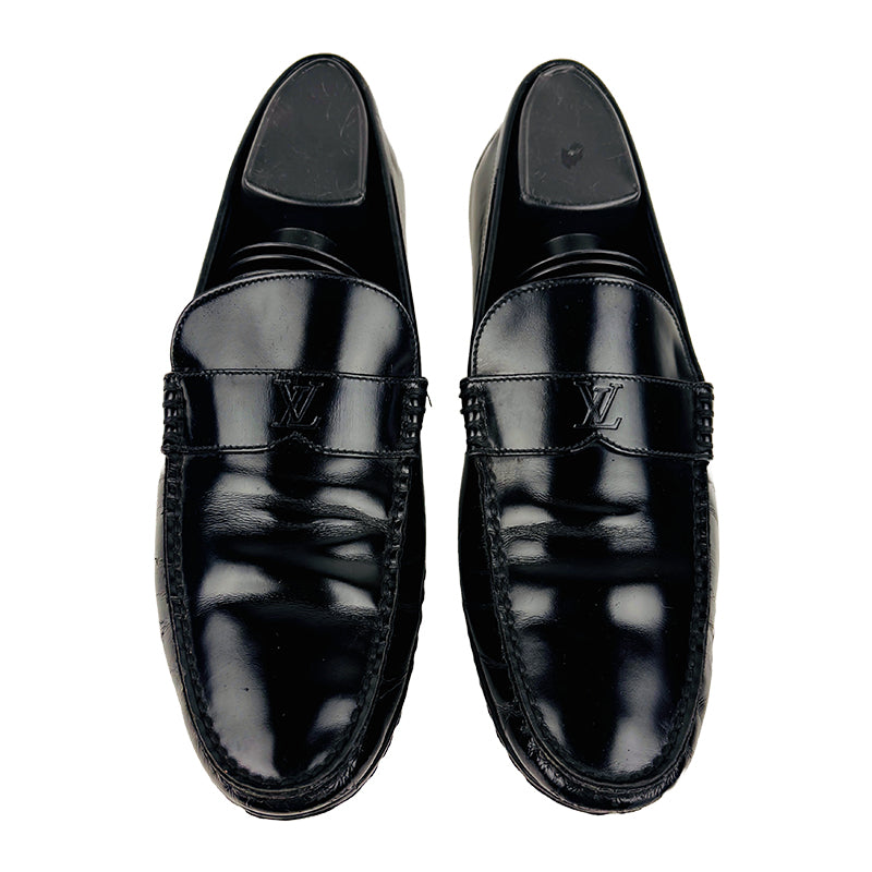 Louis Vuitton Men's Leather Black Loafer Shoes (Size 39.5/40)